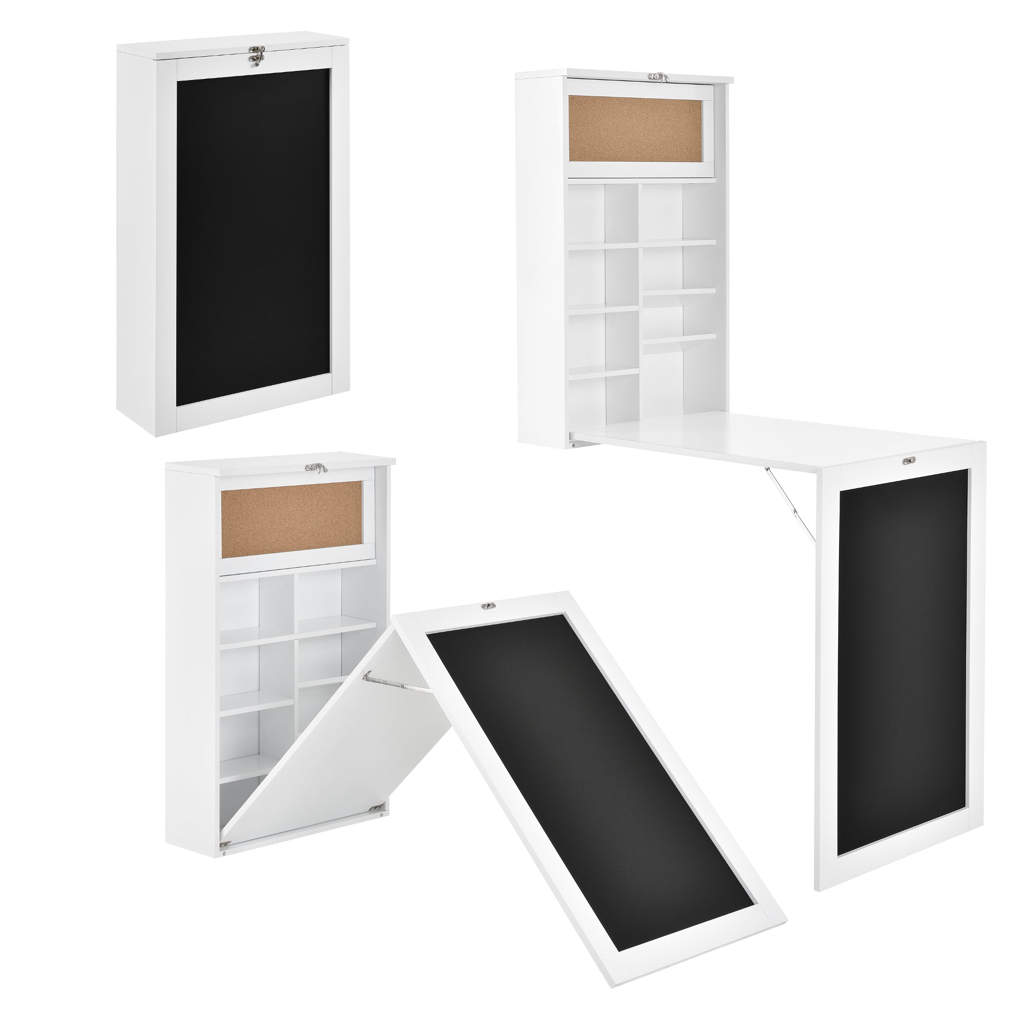 wandklapptisch mit aufbewahrung en.casa Wandklapptisch Kläppen – Platzwunder fürs Home Office