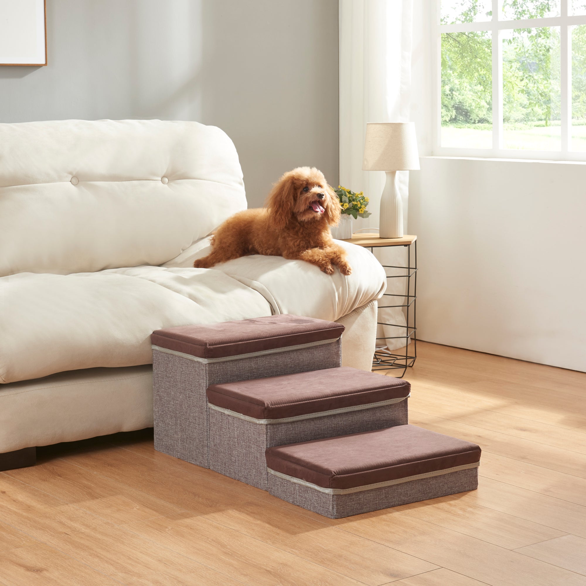 en.casa] Hundetreppe Vojens – Komfort fürs Sofa & Bett