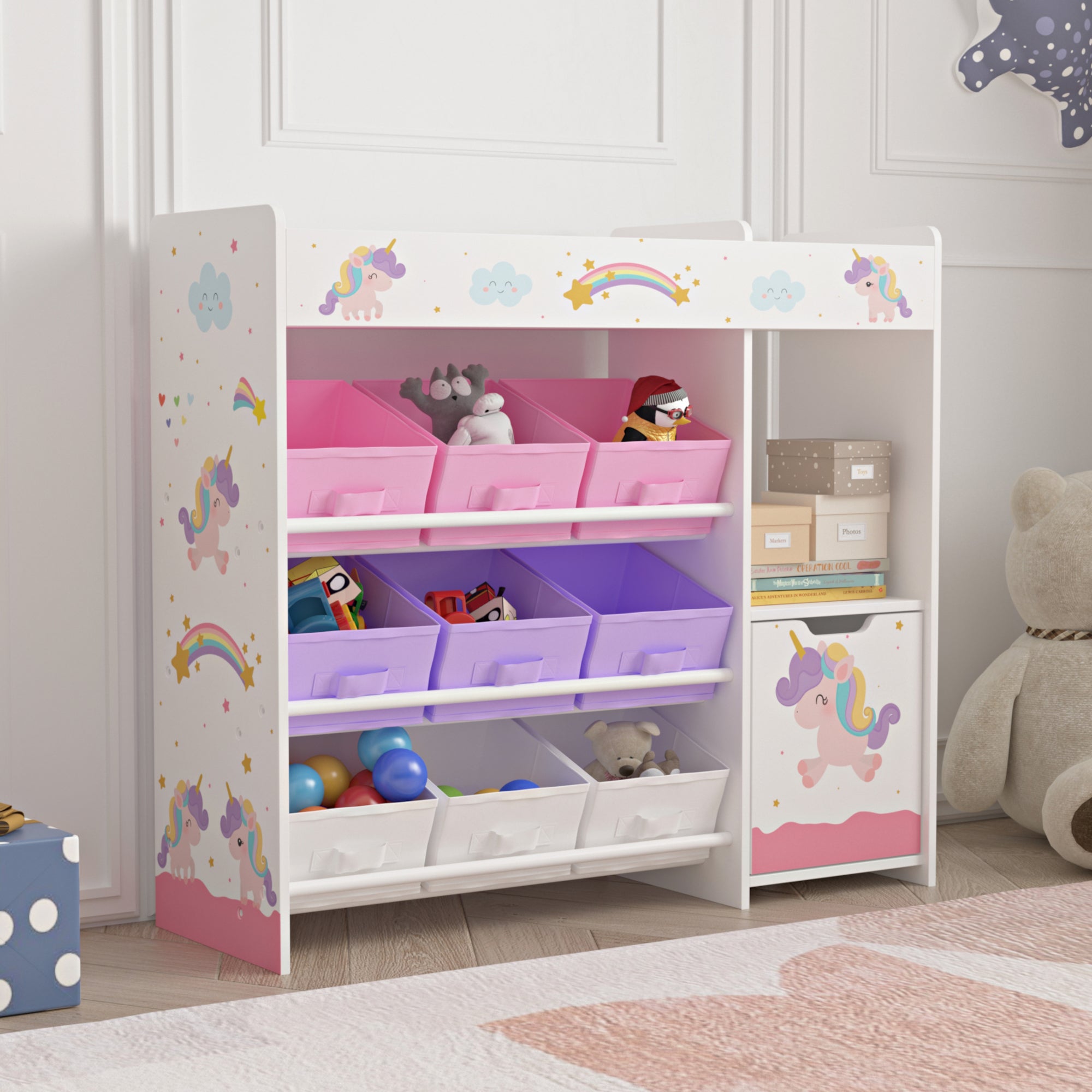 en.casa Kinderregal Søndreland – Buntes Ordnungswunder fürs Kinderzimmer