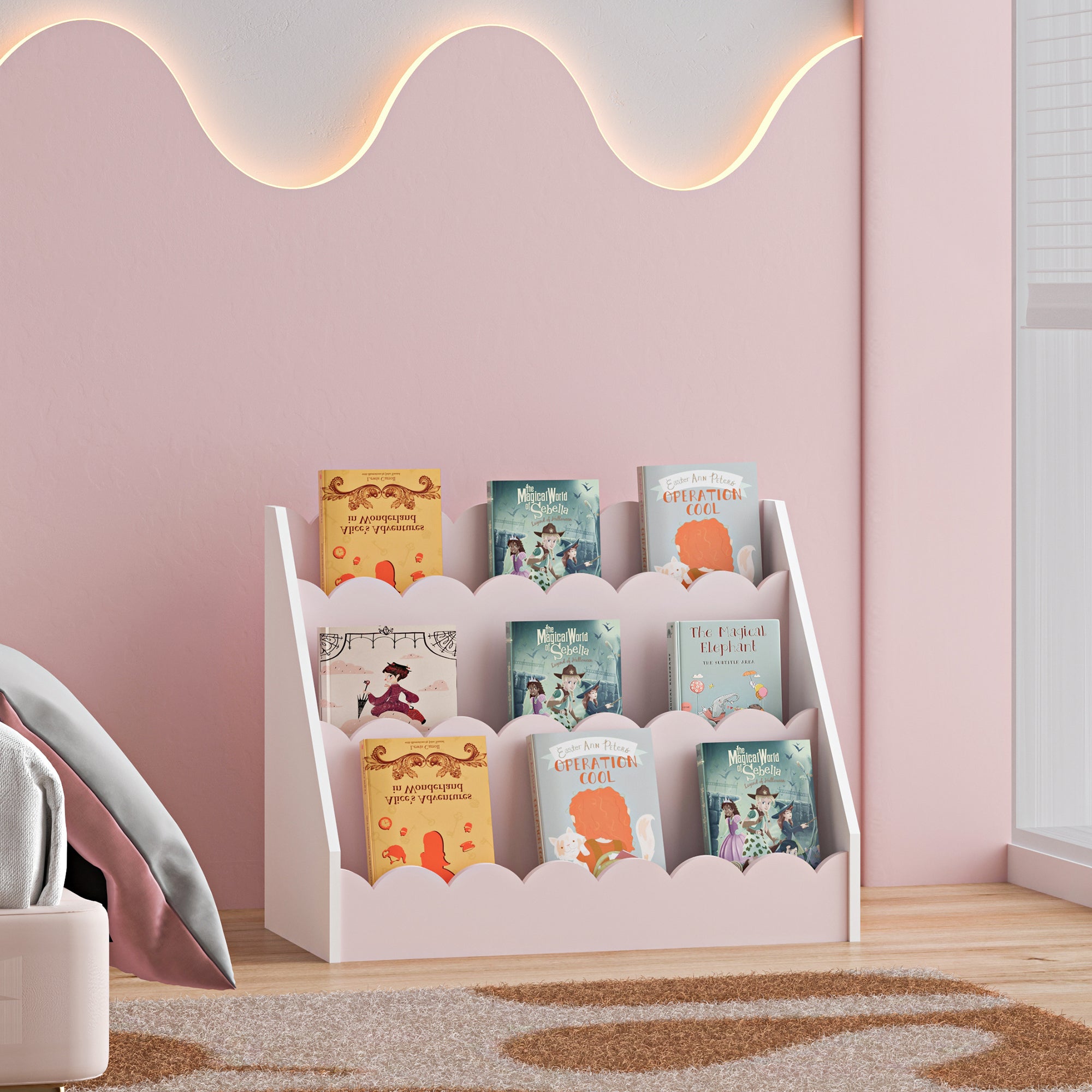 en.casa Kinderregal Vestnes – Verspielt fürs Kinderzimmer