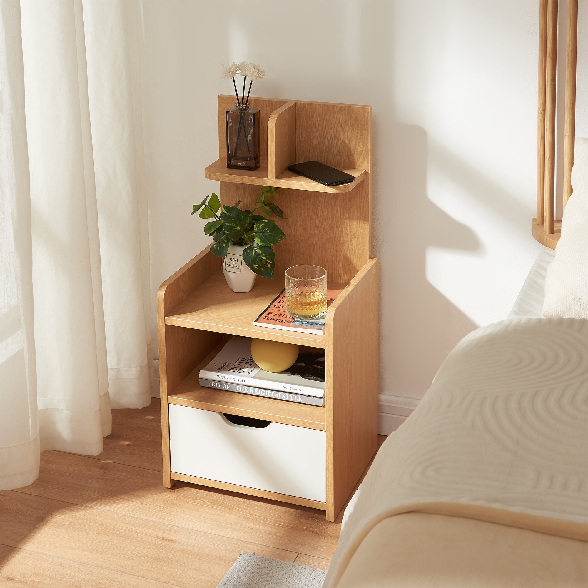 en.casa Nachttisch Bordkak – Praktisch fürs Schlafzimmer