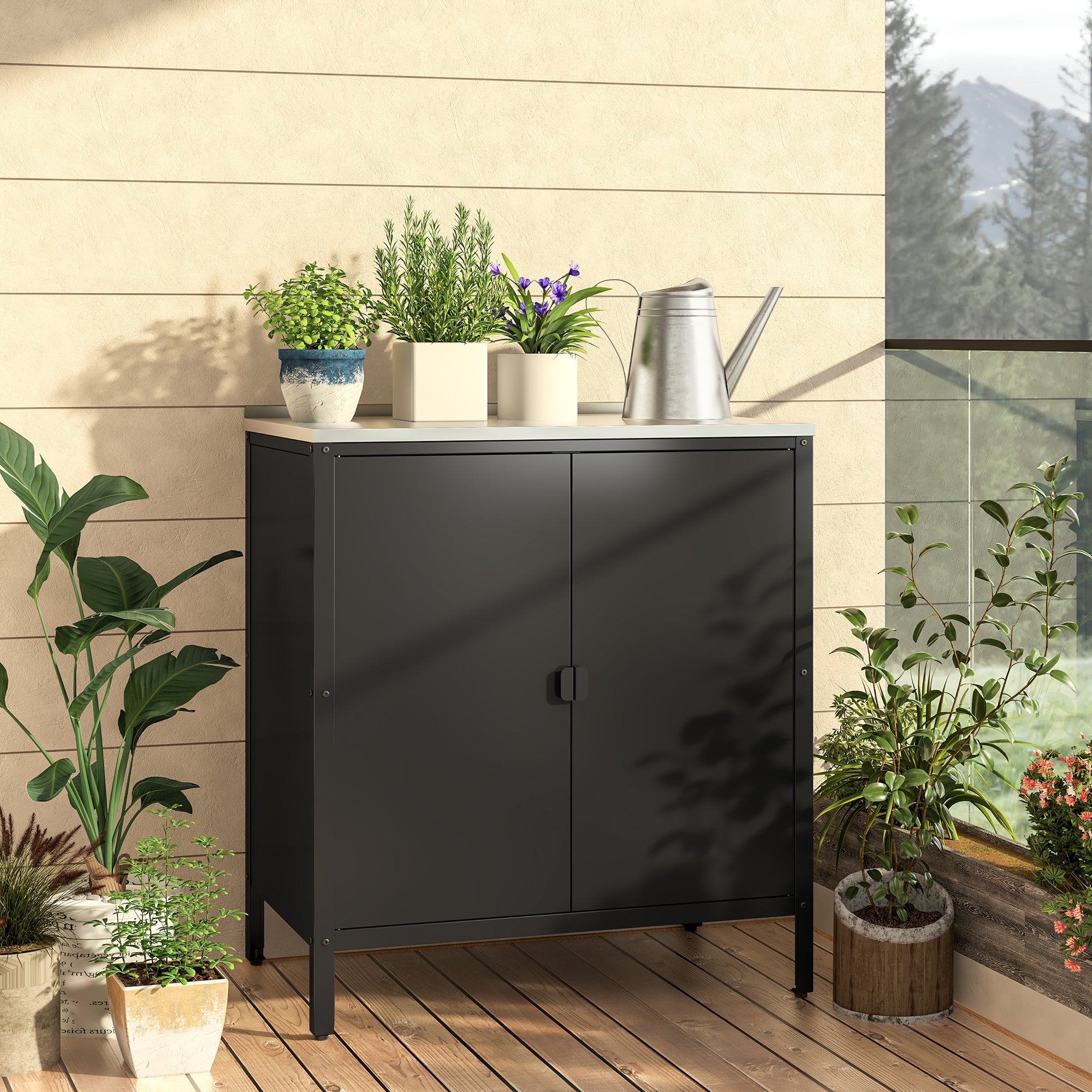 gartenmöbel aufbewahrung schrank casa.pro Outdoor Schrank Bolognano – Robust für Garten