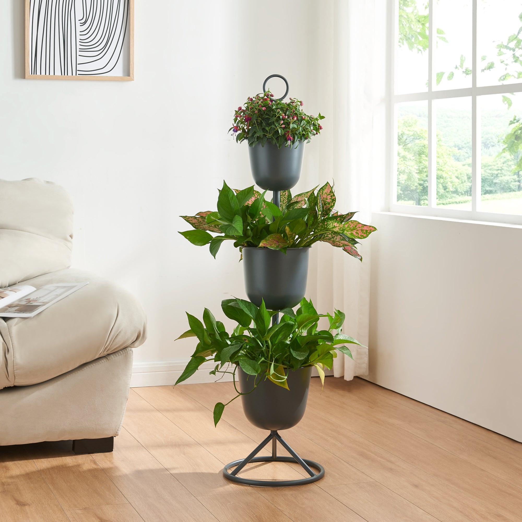 en.casa Blumenständer Alphen – Modern fürs Wohnzimmer