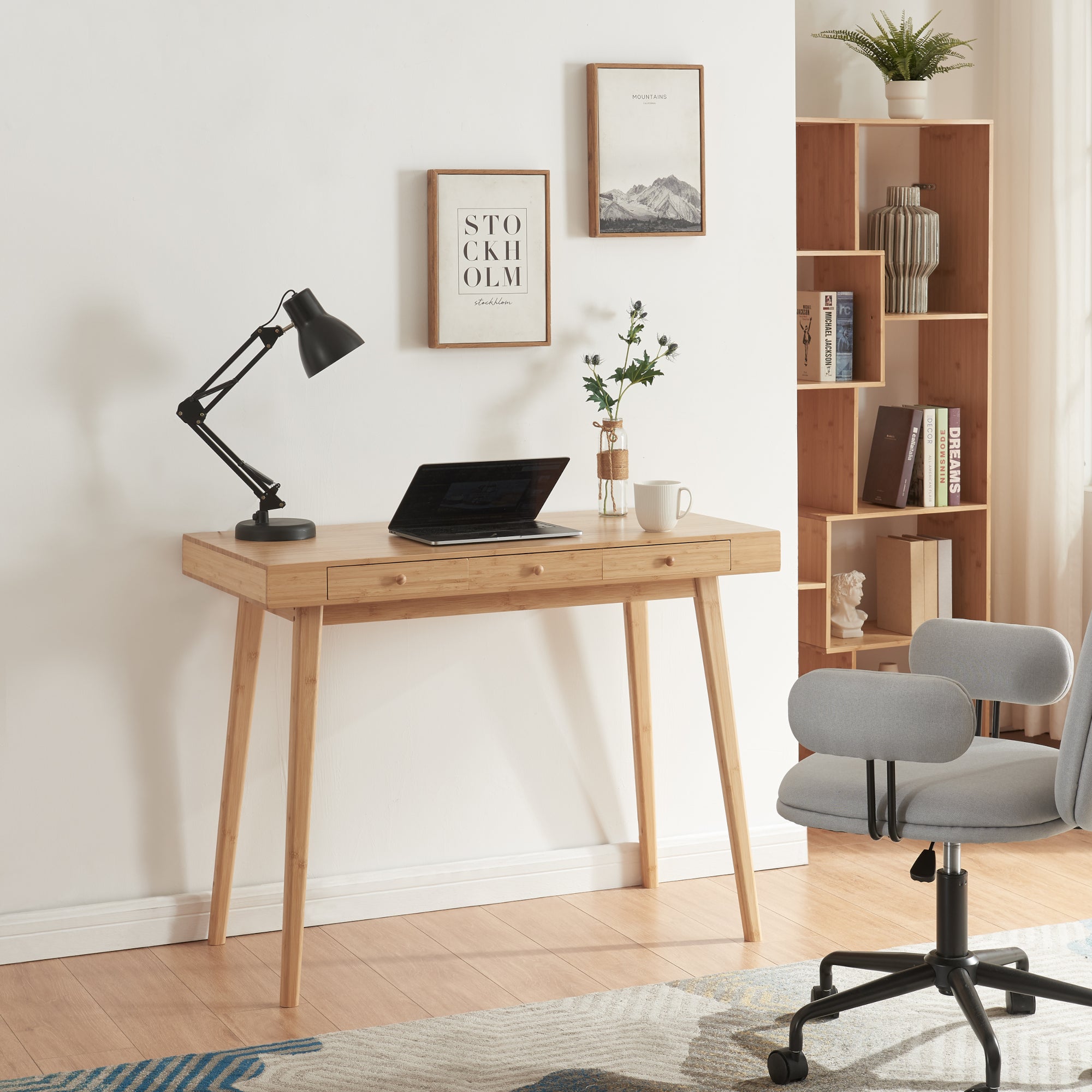 bürostuhl bambus en.casa Schreibtisch Hässleholm – Bambus fürs Homeoffice