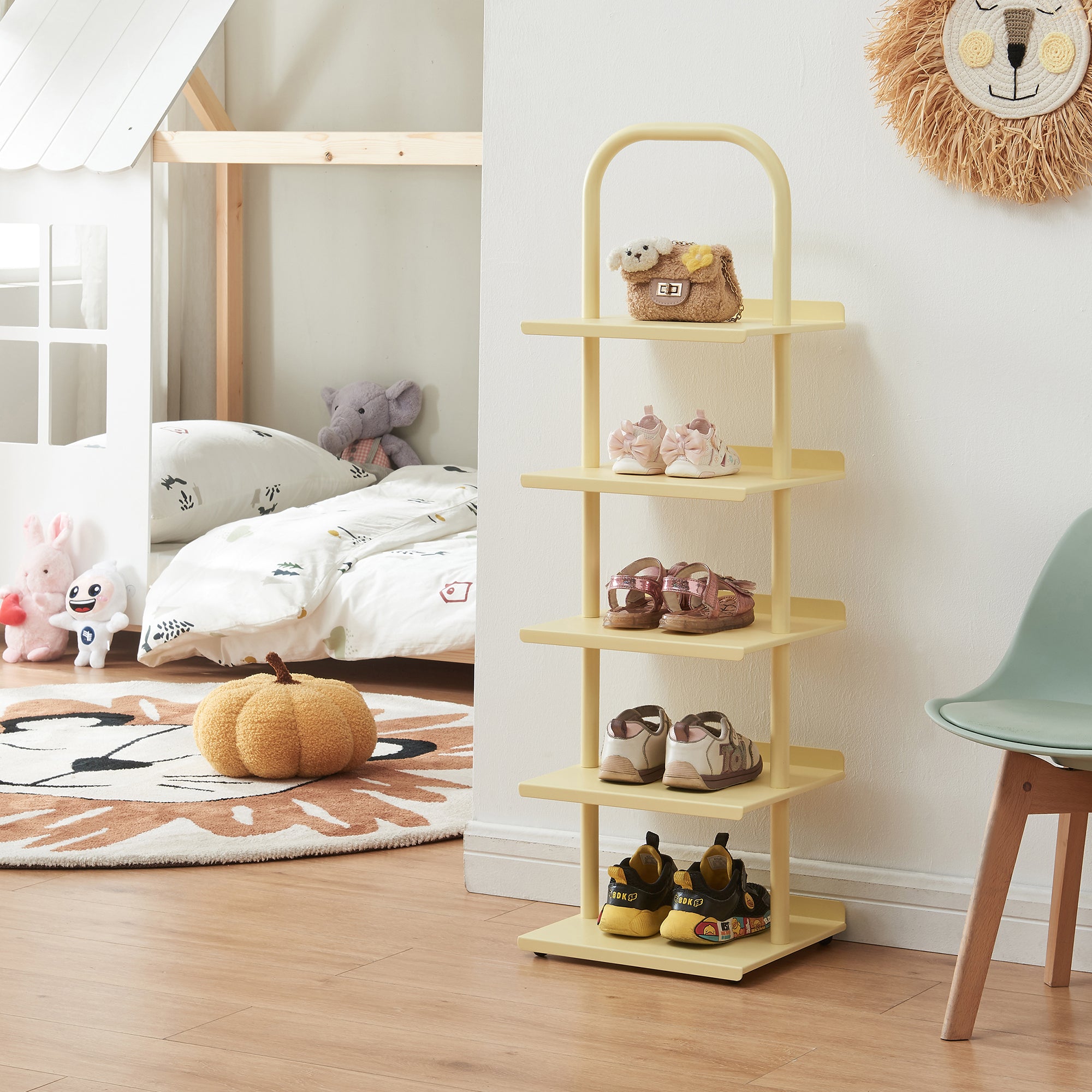en.casa Kinderschuhregal Poytya – Platzwunder fürs Kinderzimmer