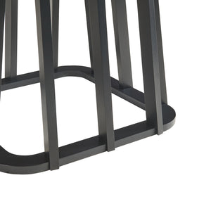 Beistelltisch Burgess 51x51x51 cm Schwarz/Walnussoptik [en.casa]