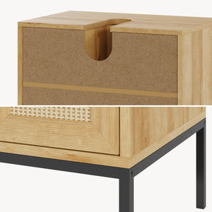 Waschbeckenunterschrank Marhasa 60x60x40 cm Eicheoptik/Schwarz [en.casa]