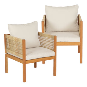 Gartenmöbelset Cannole 4-tlg. Akazienholz Holzfarben [casa.pro]