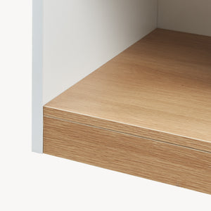 Nachttisch Kuorshare 55x42x37 cm Weiß/Eicheoptik [en.casa]