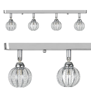 Deckenleuchte 4 Kristall Kugel 49cm Moderne Deckenlampe Effektlampe [Lux.Pro]