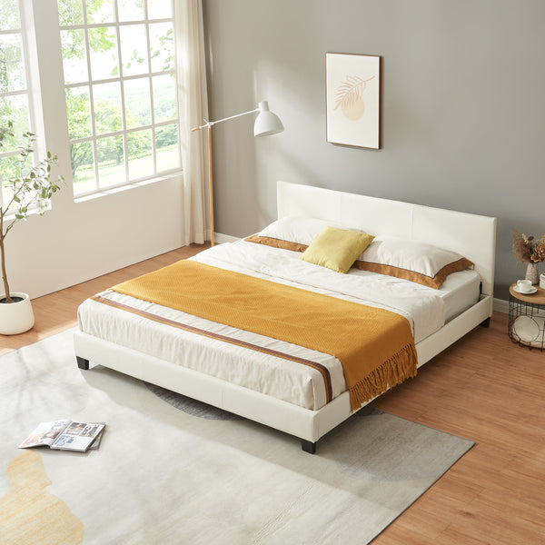 Kunstlederbett Albacete 180x200cm Weiß Corium