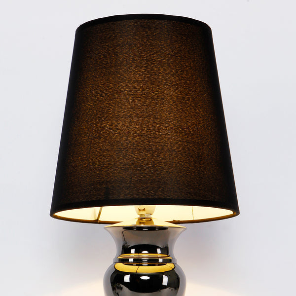 Moderne Tischlampe H:48cm Schwarz Tischleuchte Lampe Leuchte [Lux.Pro]