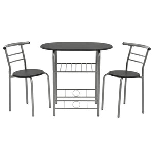 Essgruppe Yiltornio (Set, 3-tlg) Schwarz/Silver [en.casa]