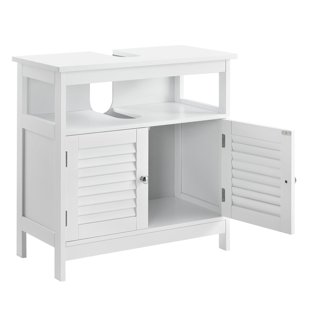 Badezimmerschrank Waterford 60x60x30 cm Weiß en.casa