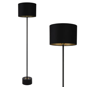Stehleuchte Apeldoorn 157 cm E27 Metall Schwarz lux.pro