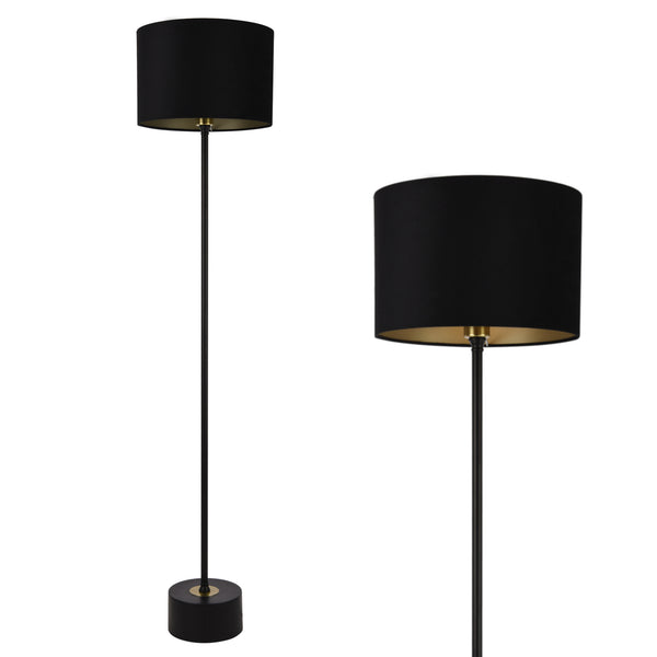 Stehleuchte Apeldoorn 157 cm E27 Metall Schwarz lux.pro