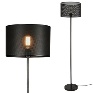 Stehleuchte Arensburg 153 cm Metall E27 60W Schwarz lux.pro