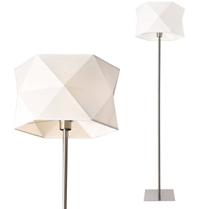Stehleuchte Narwa 152 cm E27 60W Metall Chrom/Weiß lux.pro