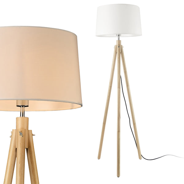 Stehleuchte Tomar 153 cm 1xE27 Max. 60W Weiß lux.pro