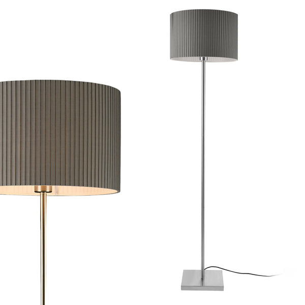 Stehleuchte Coimbra 151 cm 1xE27 Metall Grau lux.pro