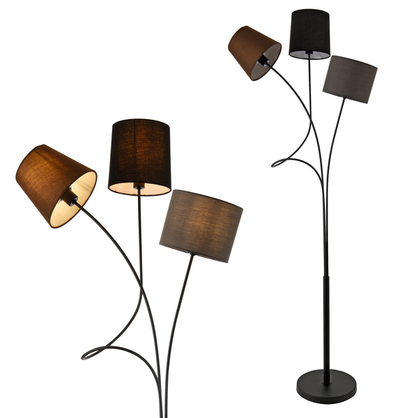 Stehleuchte Treviso 146 cm 3-Flammig E14 Max. 40W Metall Mehrfarbig lux.pro