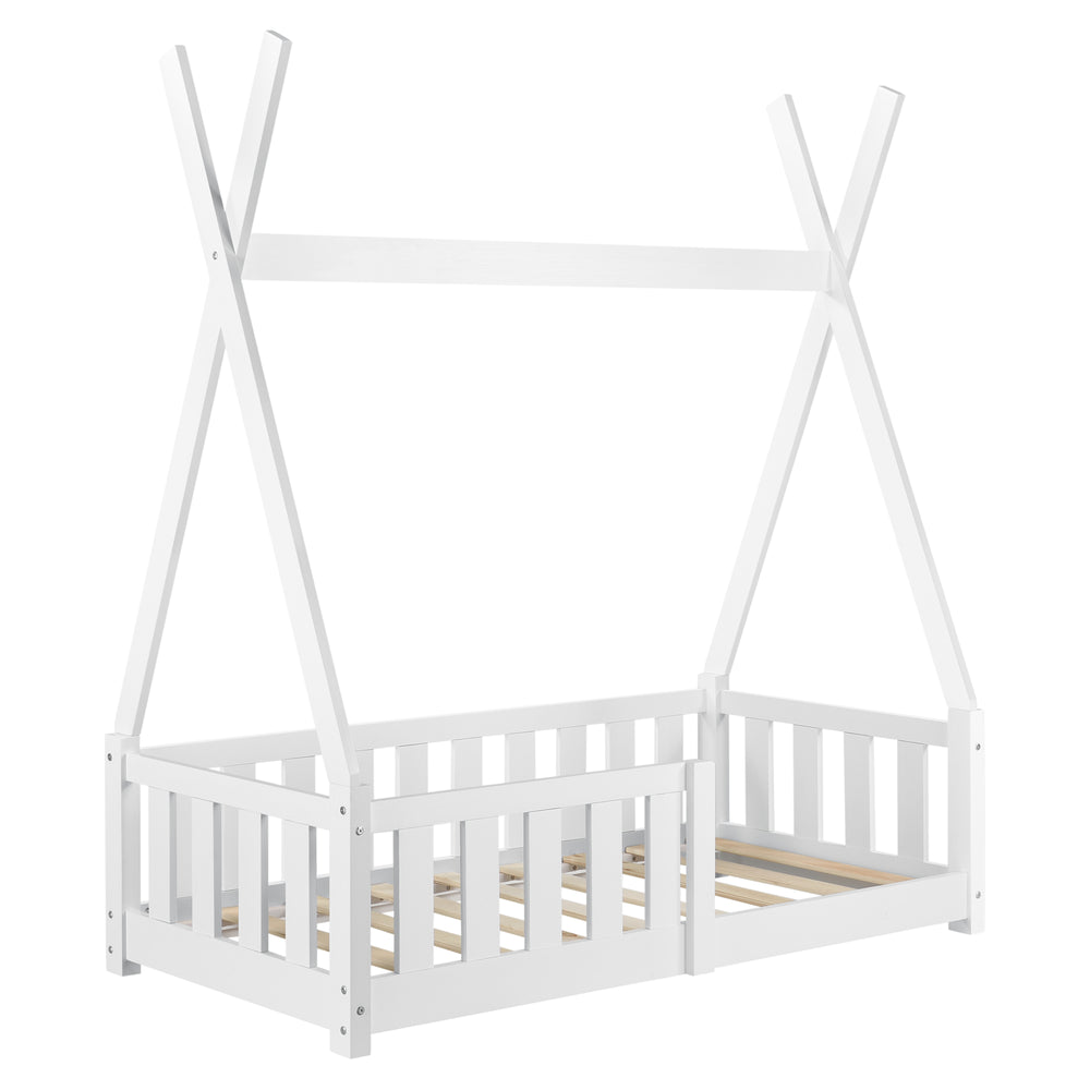 Kinderbett Helsingborg 70x140 cm Weiß [en.casa] - premiumXL