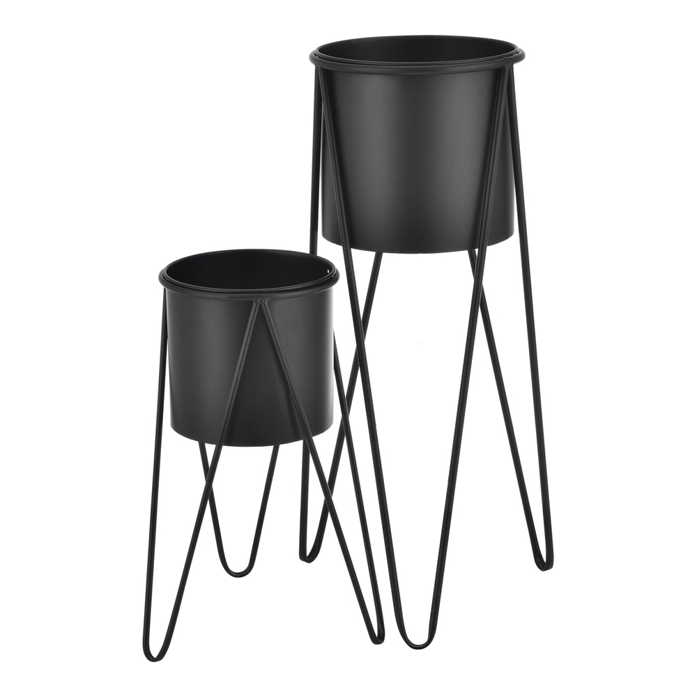 Pflanzenständer Hedera im 2er Set Metall Schwarz [en.casa] - premiumXL