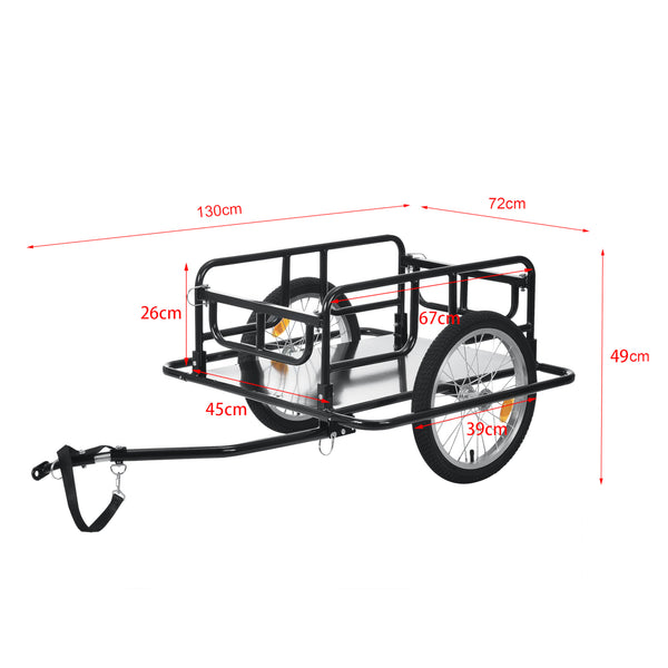 Fahrradanhänger 130x72x49 cm Max 40 kg Seitlicher Aufprallschutz pro.tec