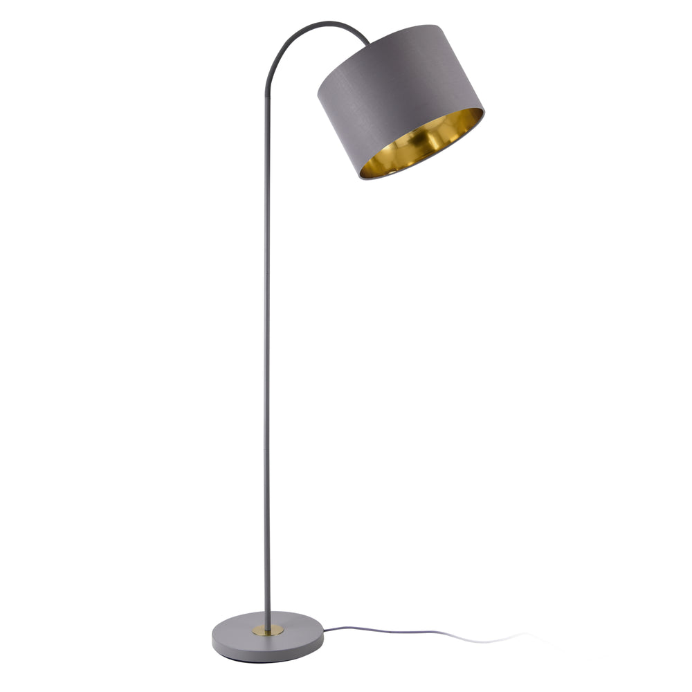 Stehleuchte Toledo 173cm 1xE27 Metall Grau lux.pro - premiumXL