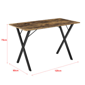 Esstisch Arboga 120x60x75cm für 4 Personen Dunkler Holzton en.casa