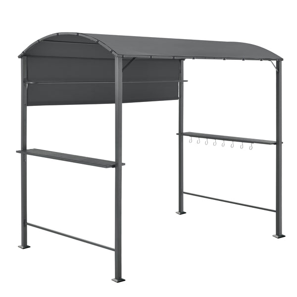 Grillpavillon Pyrgos 215x220x140 cm Dunkelgrau [en.casa]