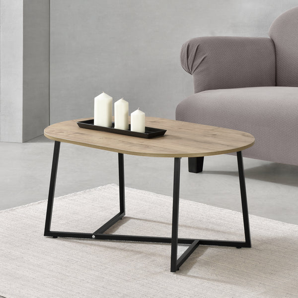 Couchtisch Valdemarsvik 100x60x47cm Eiche-Optik [en.casa]