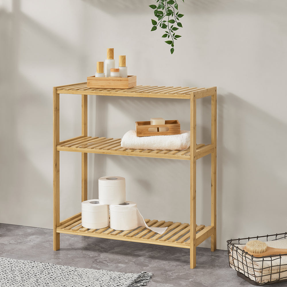 Bambus Standregal Nyköping 58 x 26 x 66 cm [en.casa] - premiumXL