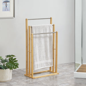 Bambus Handtuchhalter Porsanger Freistehend [en.casa]