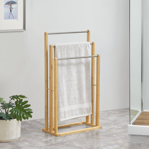 Bambus Handtuchhalter Porsanger Freistehend [en.casa]