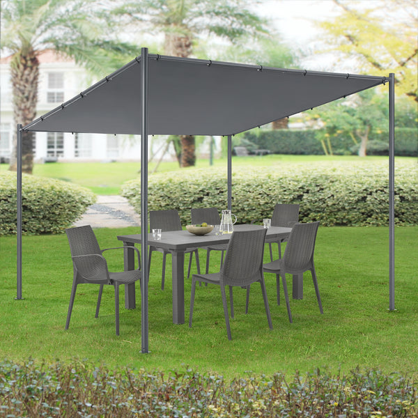 Pavillon Carunchio 300x285x248cm Dunkelgrau [en.casa]