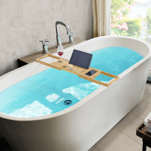 Badewannenablage Orivesi Bambus ausziehbar 70 - 105,5 cm [en.casa]