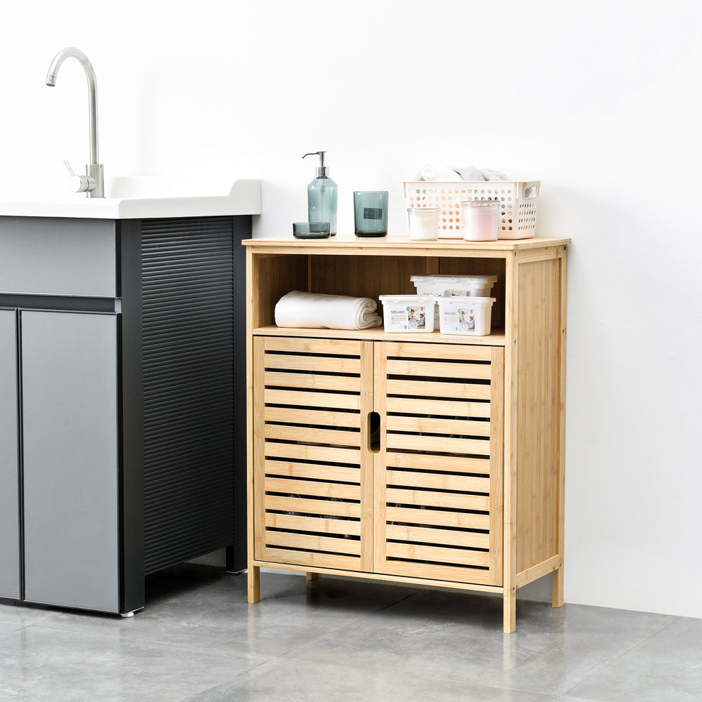 Bambus Badezimmerschrank Eslöv 81x65,5x31 cm [en.casa] - premiumXL
