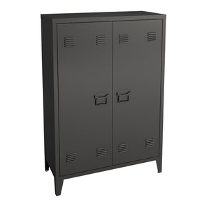 Metallschrank Oripää - 110x75x33cm - Schwarz