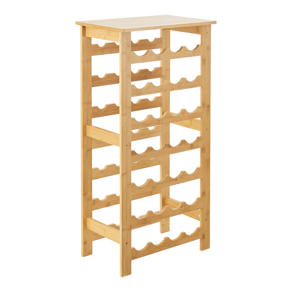Weinregal Äänekoski 94x47x29 cm Bambus Natur [en.casa]