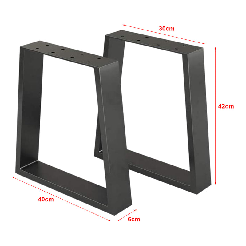 Maßskizze Tischgestell Marstal 42x40cm Schwarz [en.casa]