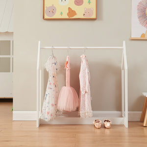 Garderobenständer Værløse 78x75x35cm Weiß [en.casa]