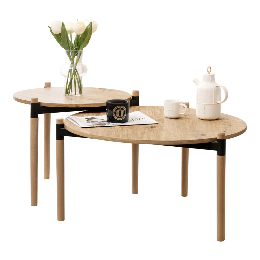 Couchtisch Kristinestad im Set Natur [en.casa] - premiumXL