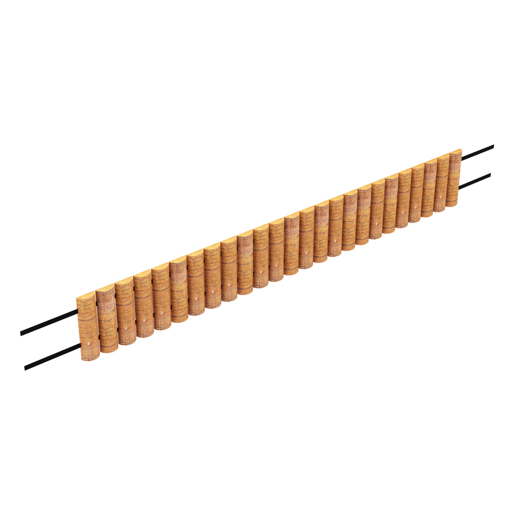 Palisade Rotta 150x20 cm Natur [en.casa]