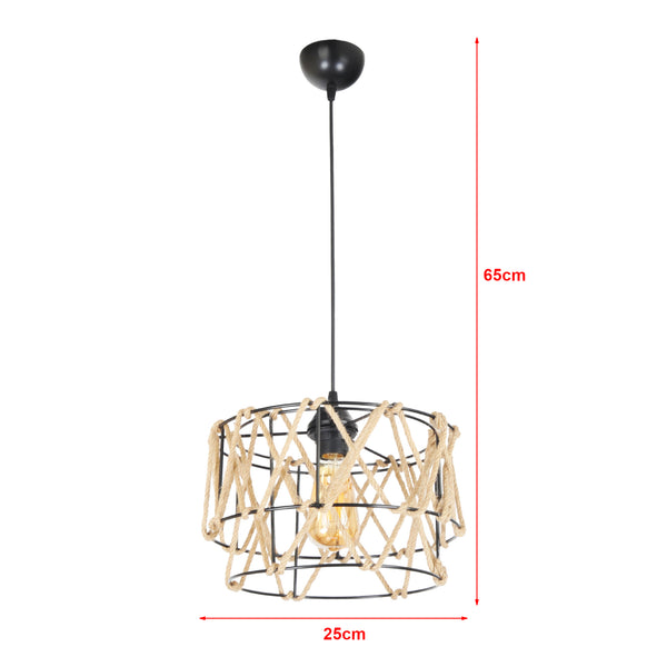 Hängeleuchte Maryport Schwarz [lux.pro]