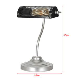 Tischleuchte Ditton Silber / Schwarz [lux.pro]