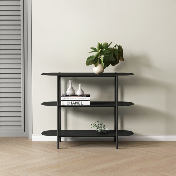 Konsolentisch Enebakk 70x90x32cm Schwarz, matt [en.casa]