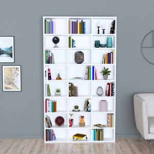 Bücherregal Askvoll 178x102x16cm Weiß [en.casa]