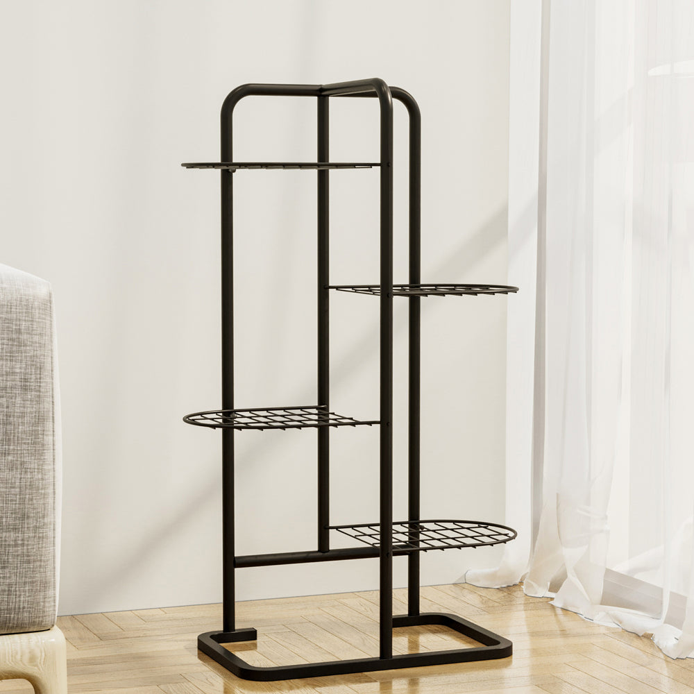 Blumenständer Pedersöre 83x52x25cm Schwarz [en.casa] - premiumXL