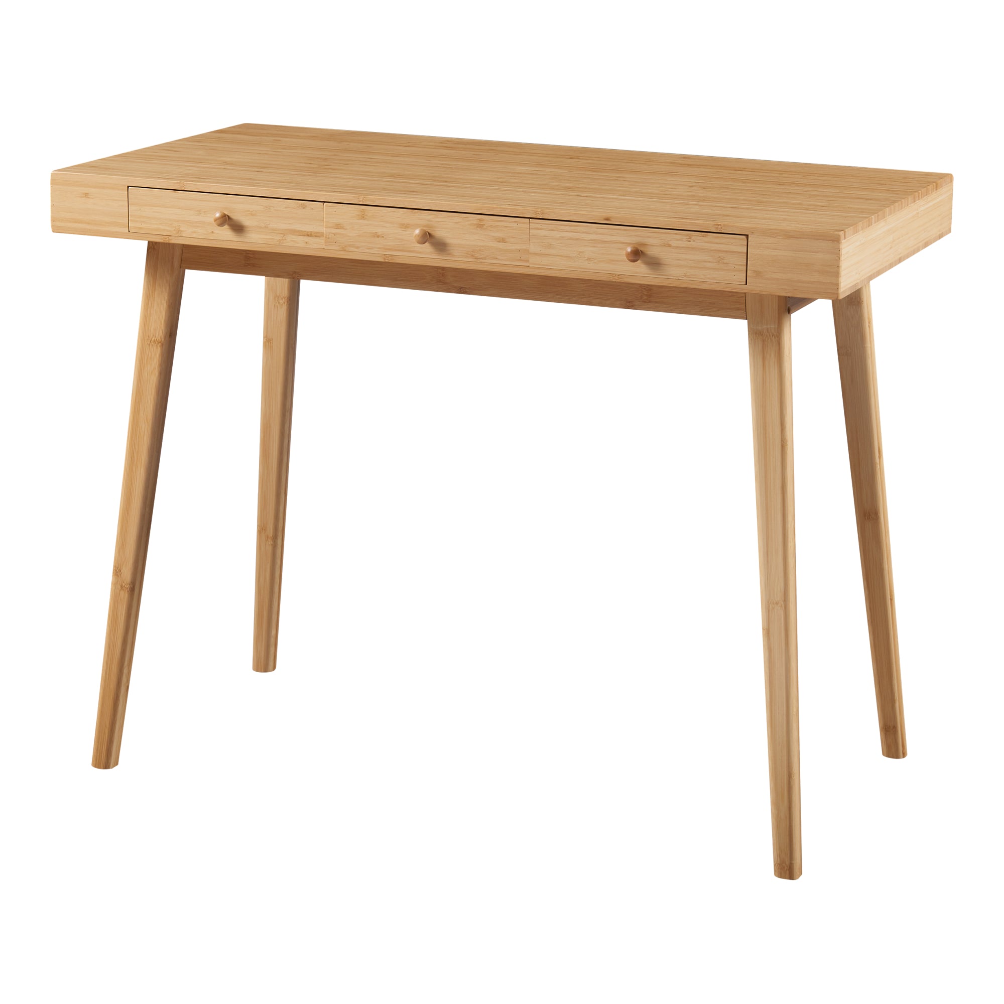 En.casa Bureau Härryda 80x123x53 Cm - Bamboe Bureau Voor Thuiswerk En Kantoor
